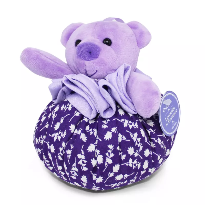 Ourson Aumonière - Boule Lavandin Violet Foncé Ourson Aumonière - Boule Lavandin Violet Foncé