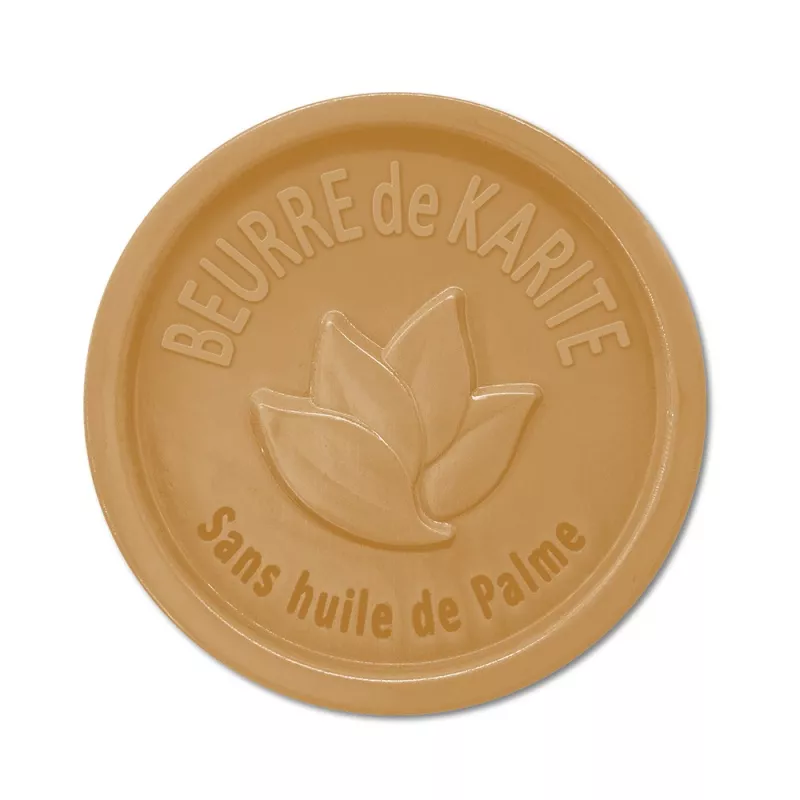 Savon rond 100g sans Huile de palme - Beurre Karité