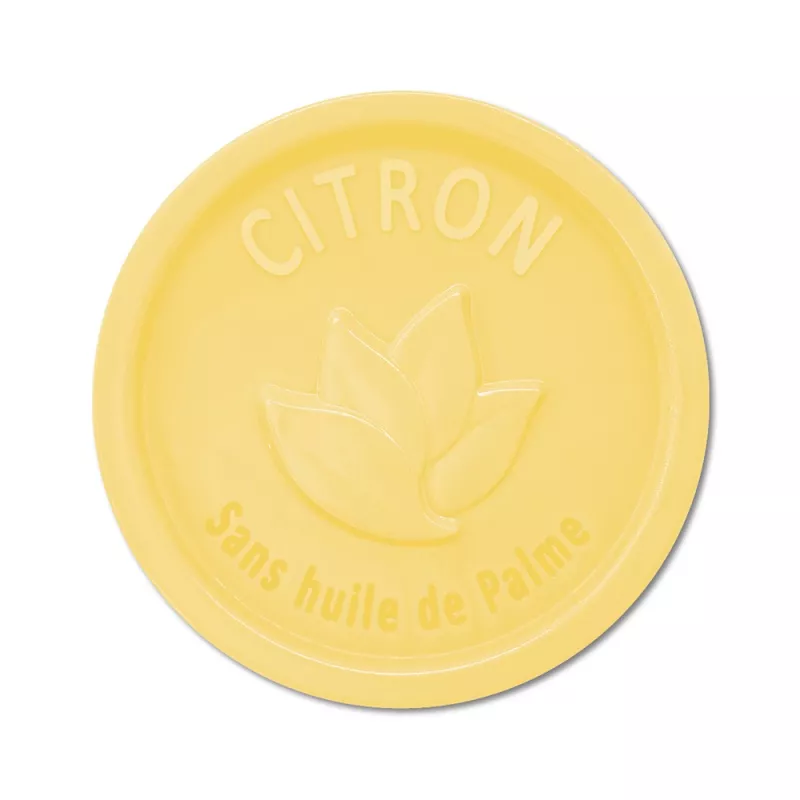 Savon rond 100g sans Huile de palme - Citron Savon rond 100g sans Huile de palme - Citron