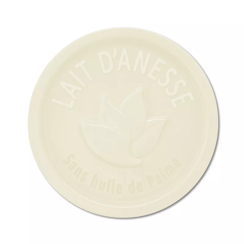 Savon rond 100g sans Huile de palme - Lait Ânesse