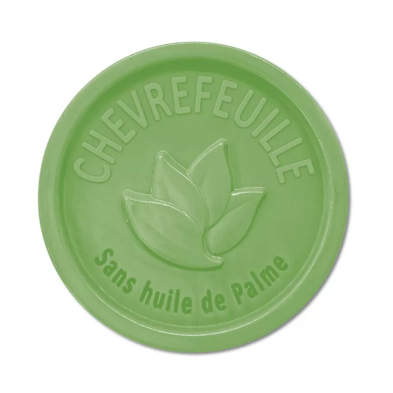 Savon rond 100g sans Huile de palme - Chèvrefeuille