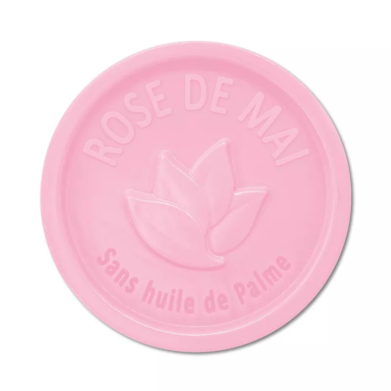 Savon rond 100g sans Huile de palme - Rose