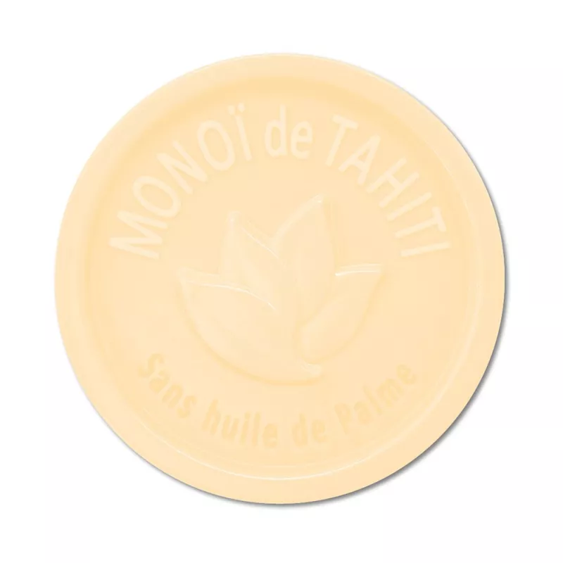 Savon rond 100g sans Huile de palme - Monoï Savon rond 100g sans Huile de palme - Monoï