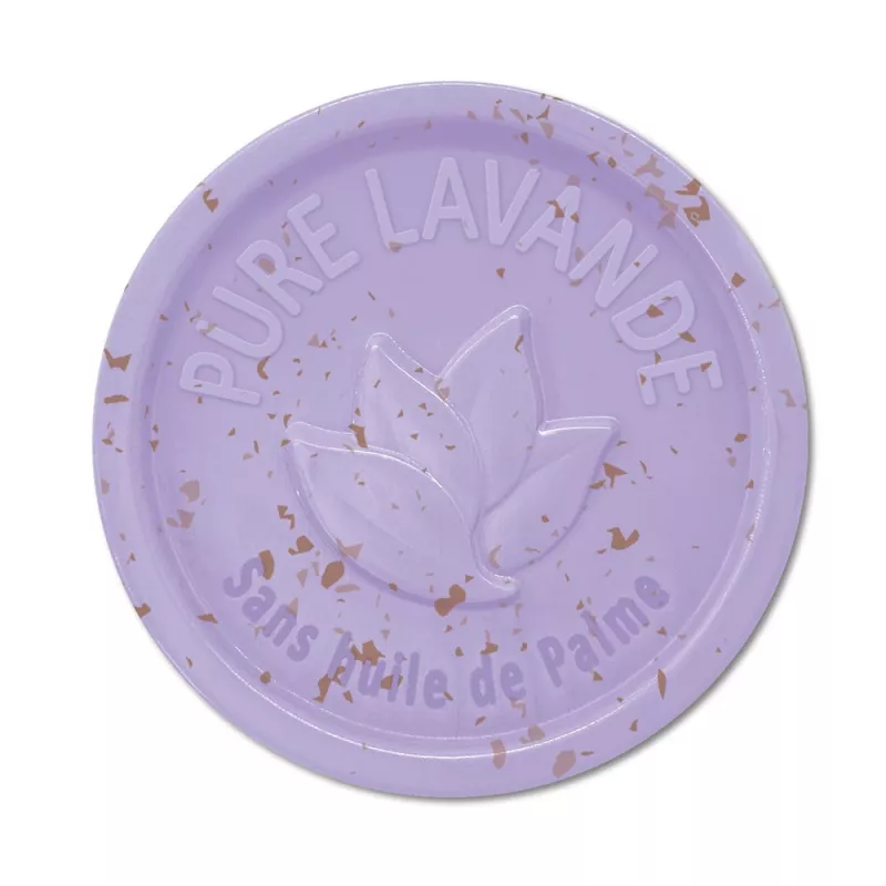 Savon rond Exfoliant 100g sans Huile de palme - Lavande Savon rond Exfoliant 100g sans Huile de palme - Lavande