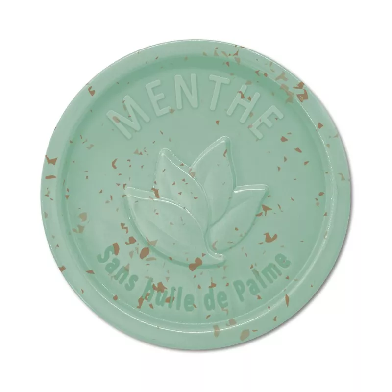 Savon rond Exfoliant 100g sans Huile de palme - Menthe Savon rond Exfoliant 100g sans Huile de palme - Menthe