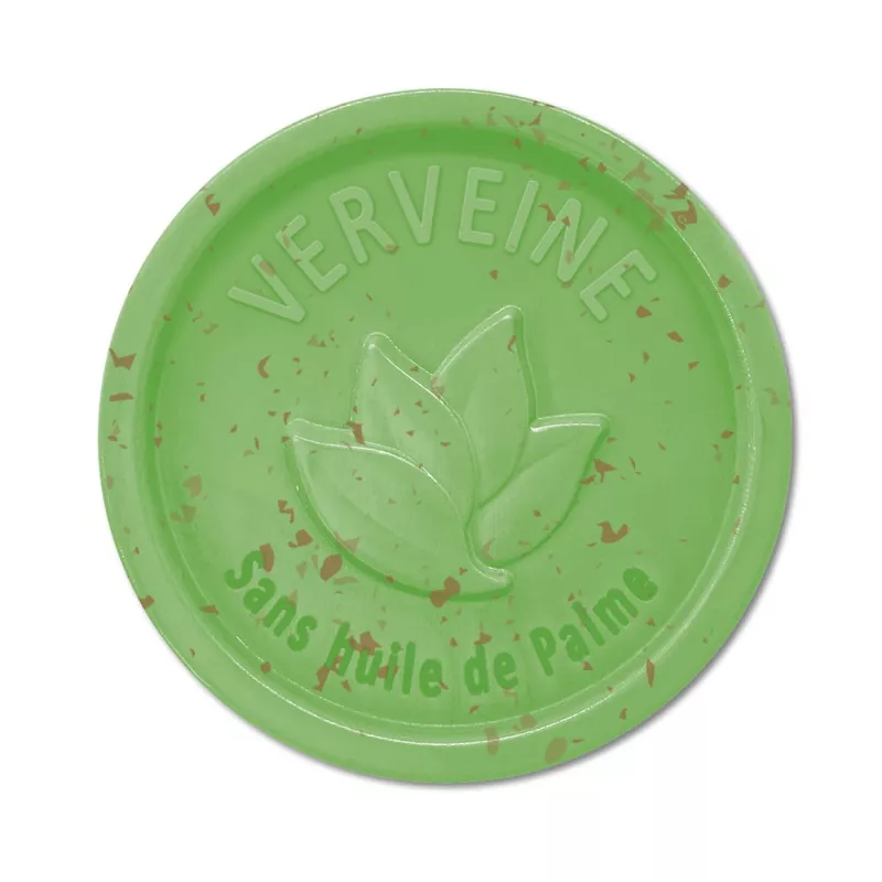 Savon rond Exfoliant 100g sans Huile de palme - Verveine Savon rond Exfoliant 100g sans Huile de palme - Verveine