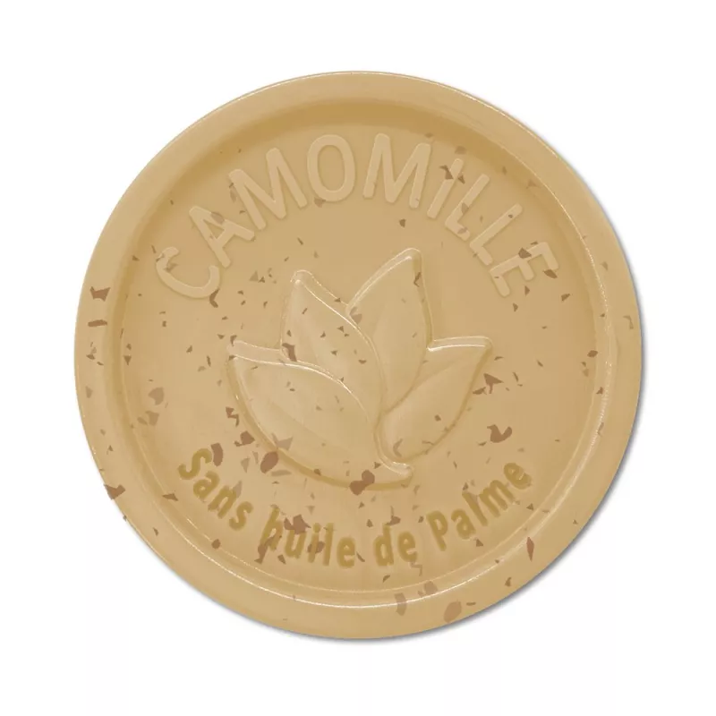 Savon rond Exfoliant 100g sans Huile de palme - Camomille Savon rond Exfoliant 100g sans Huile de palme - Camomille