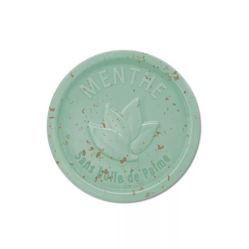 Savon rond Exfoliant 25g sans Huile de palme - Menthe Savon rond Exfoliant 25g sans Huile de palme - Menthe