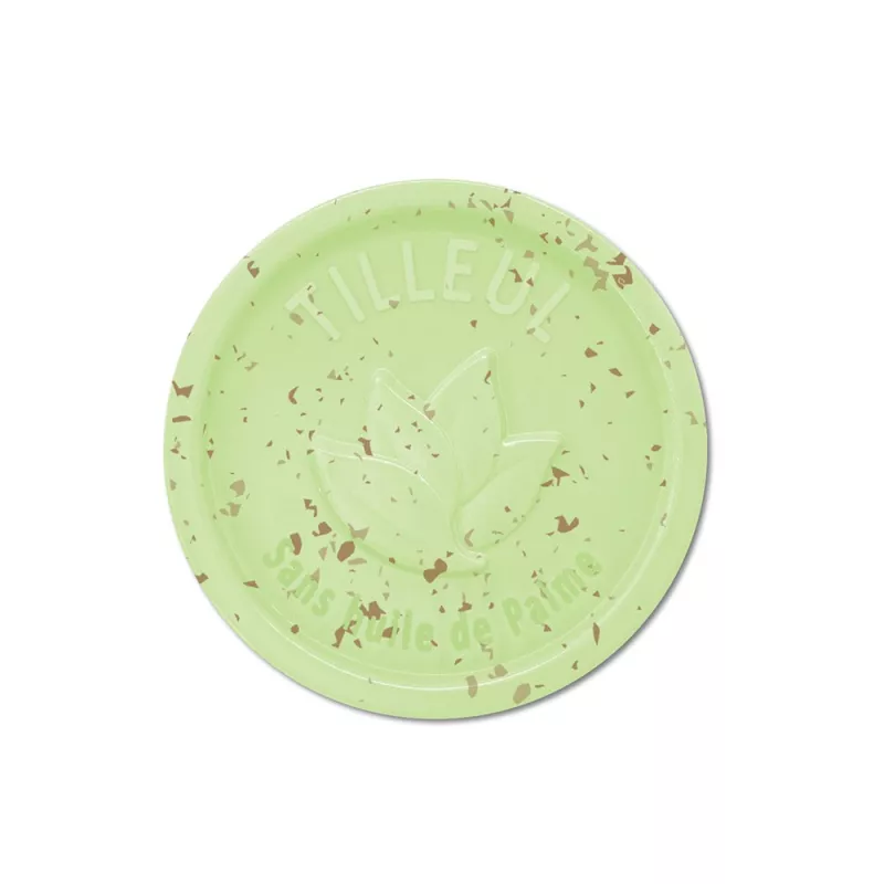 Savon rond Exfoliant 25g sans Huile de palme - Tilleul