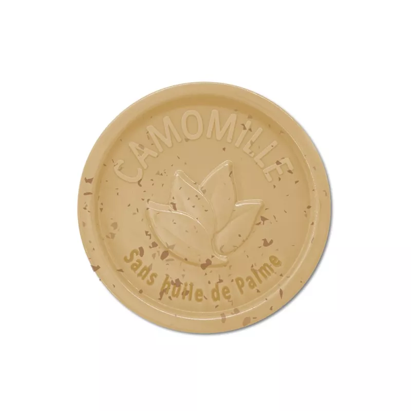 Savon rond Exfoliant 25g sans Huile de palme - Camomille Savon rond Exfoliant 25g sans Huile de palme - Camomille