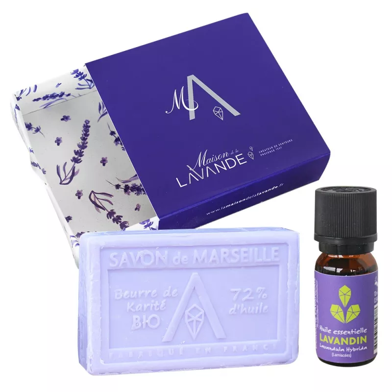 Coffret Huile essentielle Lavandin & Savon Coffret Huile essentielle Lavandin & Savon