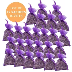25 little bags of lavender - Purple Organza | Shop