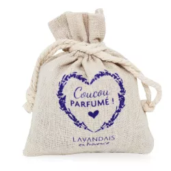 Small 30-38g Lavandin Sachet in Natural Linen | "Coucou Parfumé"