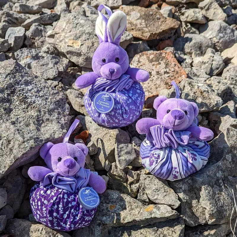 Lapin Aumonière - Boule Lavandin Violet Clair