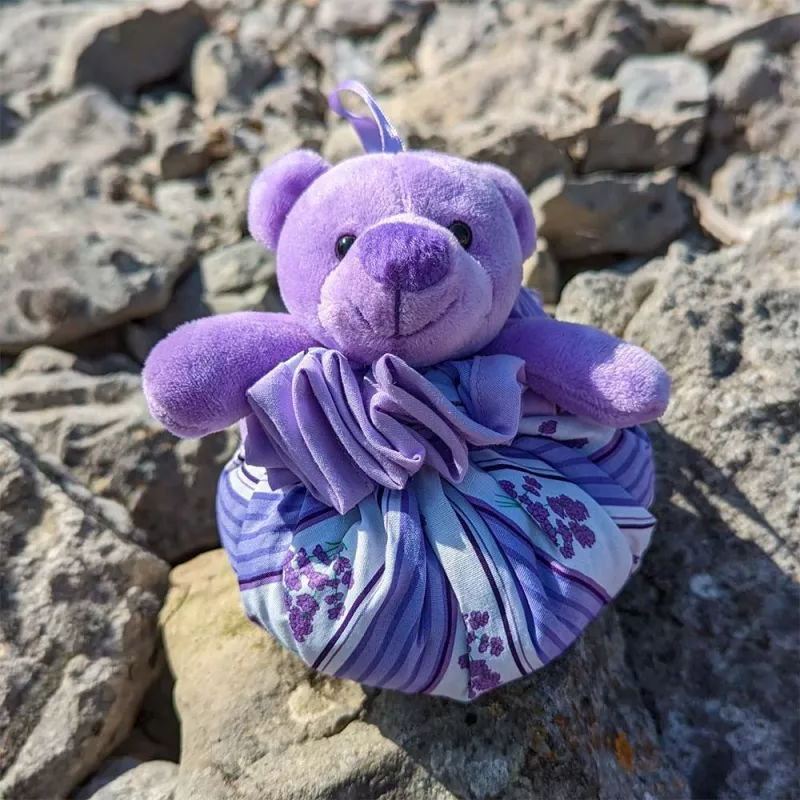 Ourson Aumonière - Boule Lavandin Violet Provençal