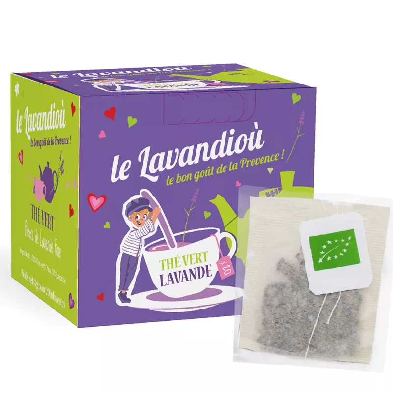 Thé vert Lavande - Boîte 20 sachets Thé vert Lavande - Boîte 20 sachets