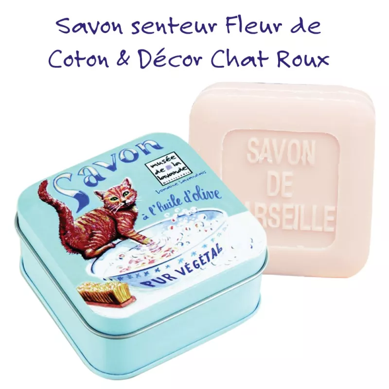 3 savons 100g avec boites métal