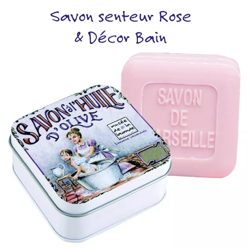 3 savons 100g avec boites métal