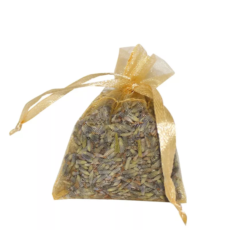 Set of 10 Gold Lavender Sachets – Guest Gifts & Décor