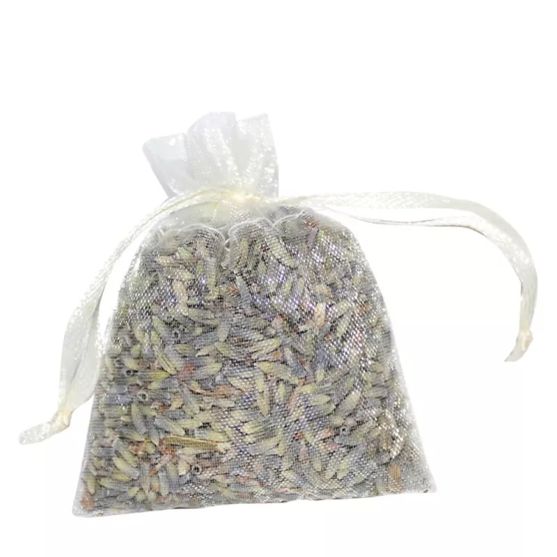 10 Mini Lavender Sachets – Ecru White Organza | Shop