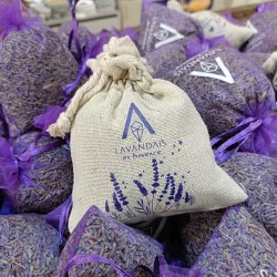 Small 40g Lavandin Sachet in Natural Linen | Lavender Flight