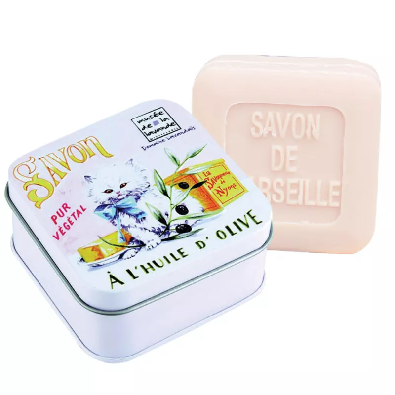 Savon Fleurs de coton & Boîte chat persan Savon Fleurs de coton & Boîte chat persan