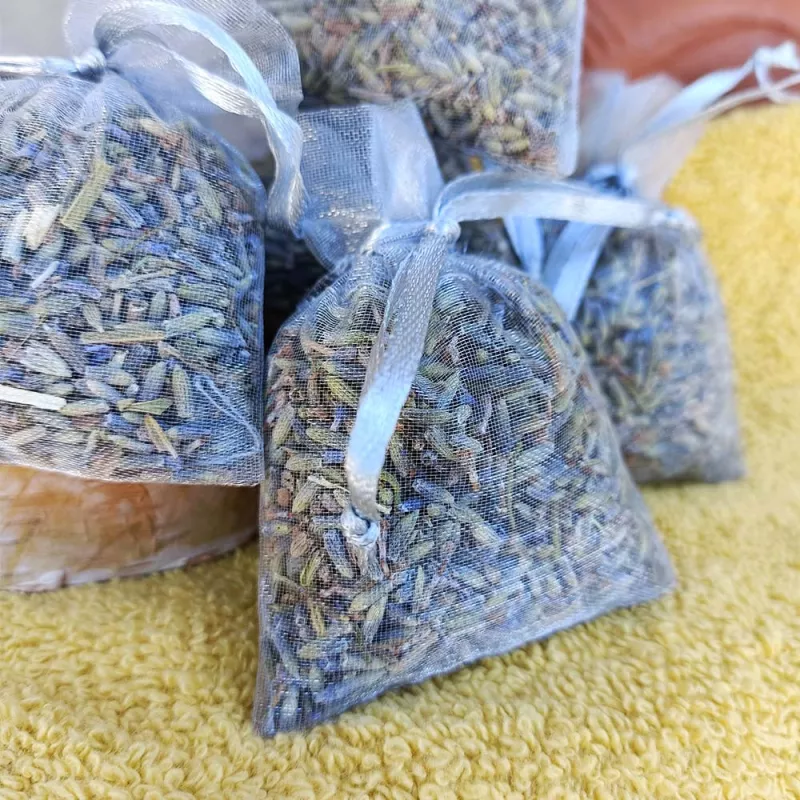 Set of 10 Silver Lavender Sachets – Guest Gifts & Décor