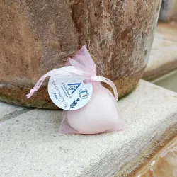 Mini Savon Coeur Senteur Rose - Avec Organza