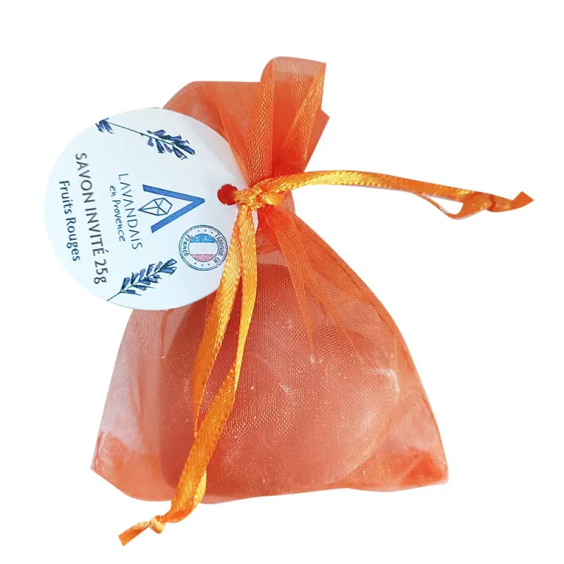 Heart Soap Red Fruit 25g - With Organza