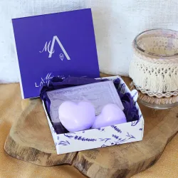 Coffret 1 savon 100g + 2 savons coeurs | Cadeaux