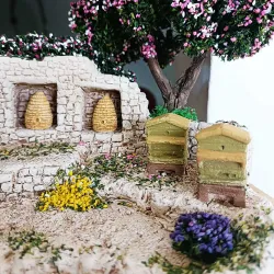 Décor de Crèche - Mur & Ruches