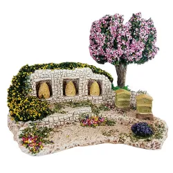 Décor de Crèche - Mur & Ruches