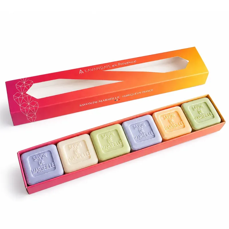 Gift Set with 6 Square Soaps 25g