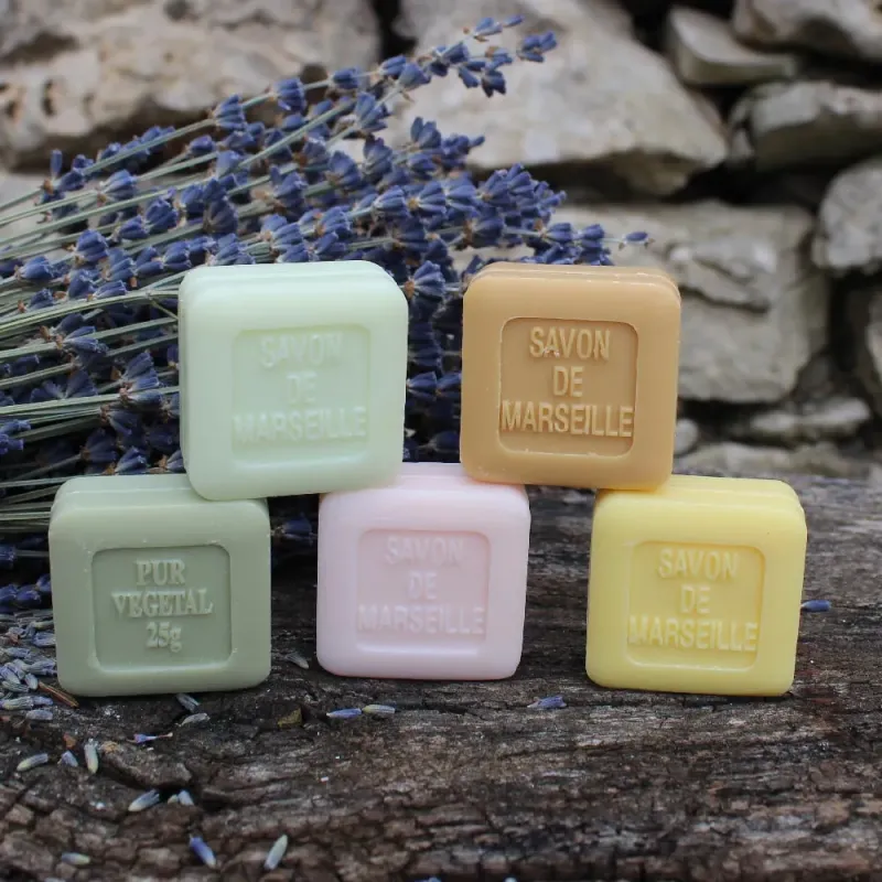 Barrette de 6 Savonnettes Carrées | Lavandaïs en Provence