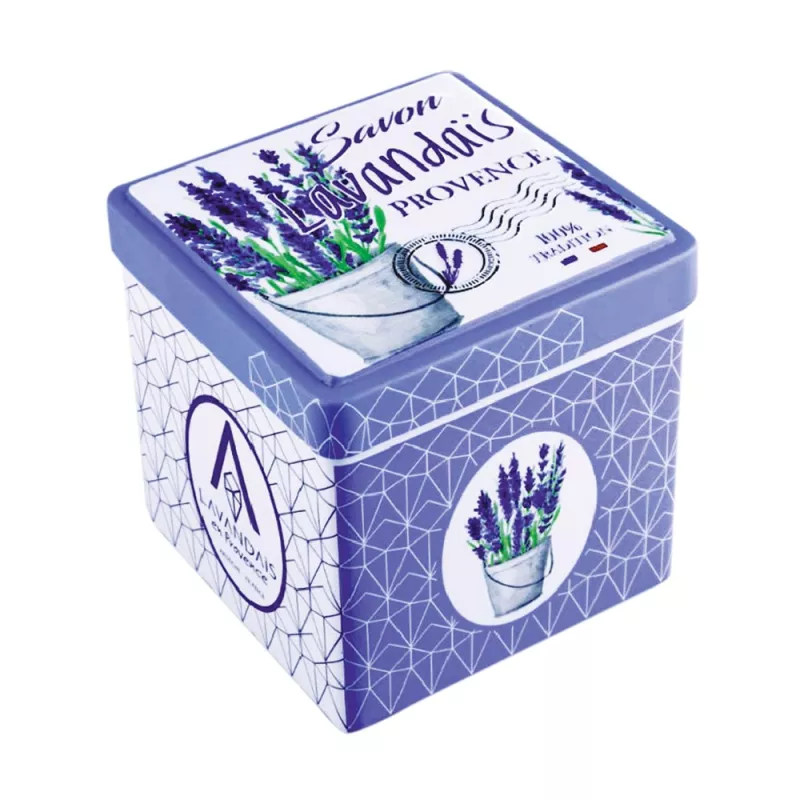 Boite métal pour Savon Cube 300g Boite métal pour Savon Cube 300g