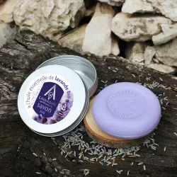 Round Lavender Marseille Soap in a Metal Box | Shop
