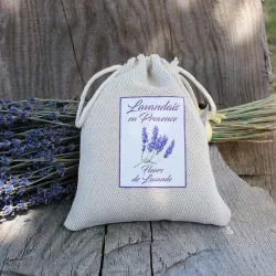 Petit sachet organza avec colerette de Fleurs de Lavande & Lavandin -  Esprit Provence