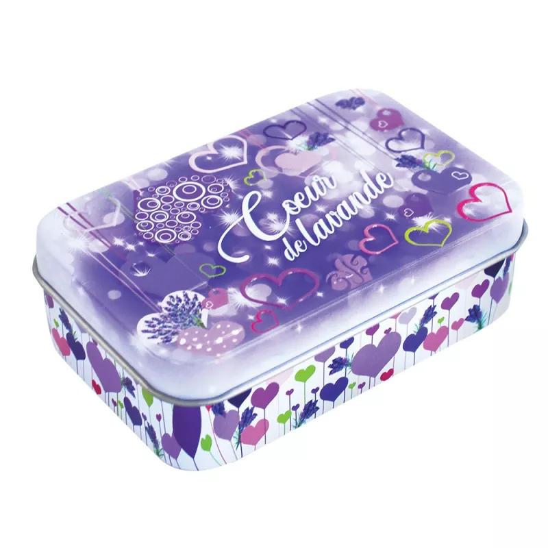 Boîte vide pour savon 100g - Décor Coeur Boîte vide pour savon 100g - Décor Coeur