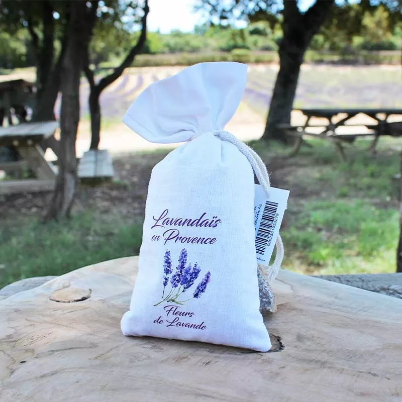 Fine Lavender Sachet 40g in Cotton Fabric – White | Wardrobe Fragrance