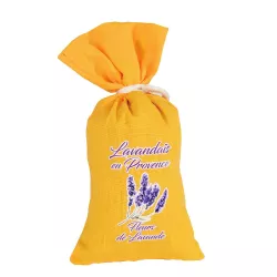 sachet lavande toile coton jaune