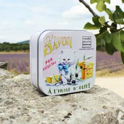 100g Square Soap, Bio Fleurs de Coton – Vintage Gift, Made in France
