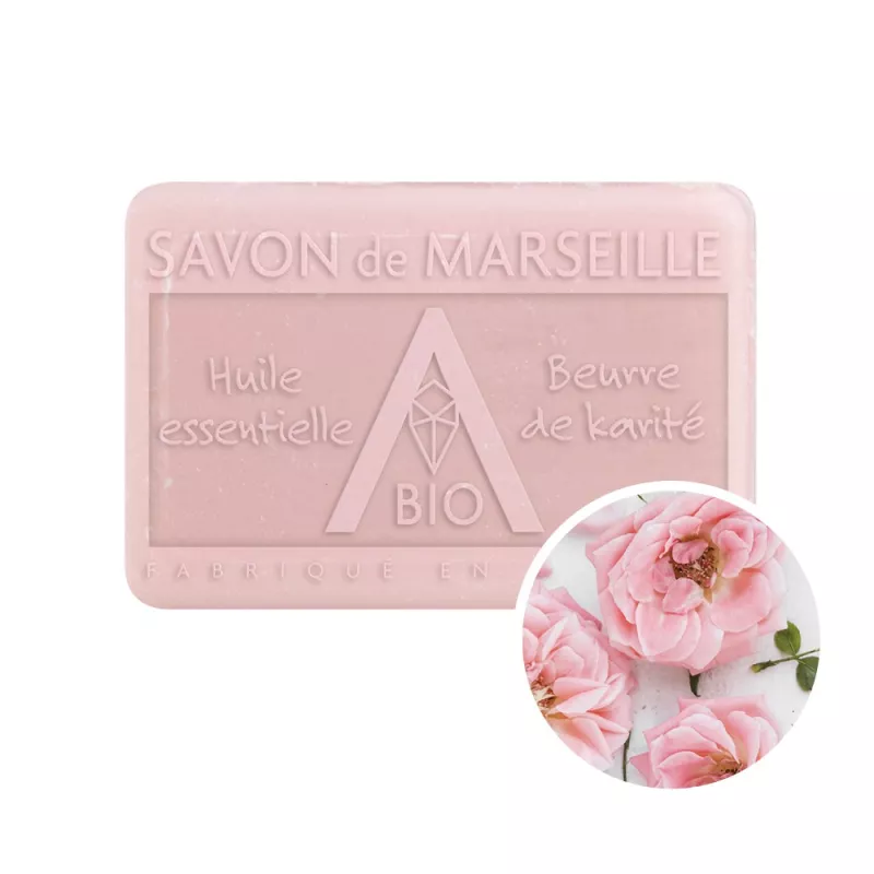 Savon 100g Rose - Pur végétal Savon 100g Rose - Pur végétal