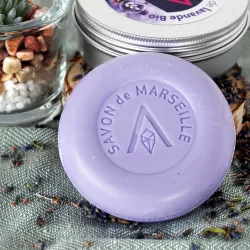 Round Soap with Lavender - 100g | Lavandaïs en Provence