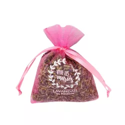 10 Wedding Guest Sachets – Lavandin & "Vive les Mariés" – Pink